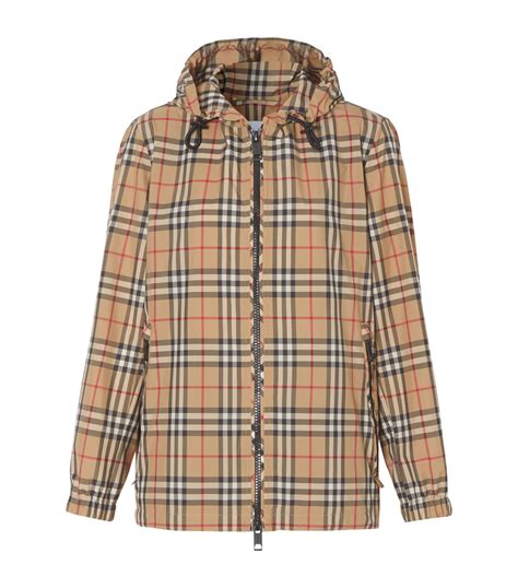 white burberry jacket with hood|Burberry vintage check jacket.